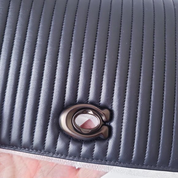 Coach Quilted Dinky Black Crossbody Bag - Picture 7 of 13